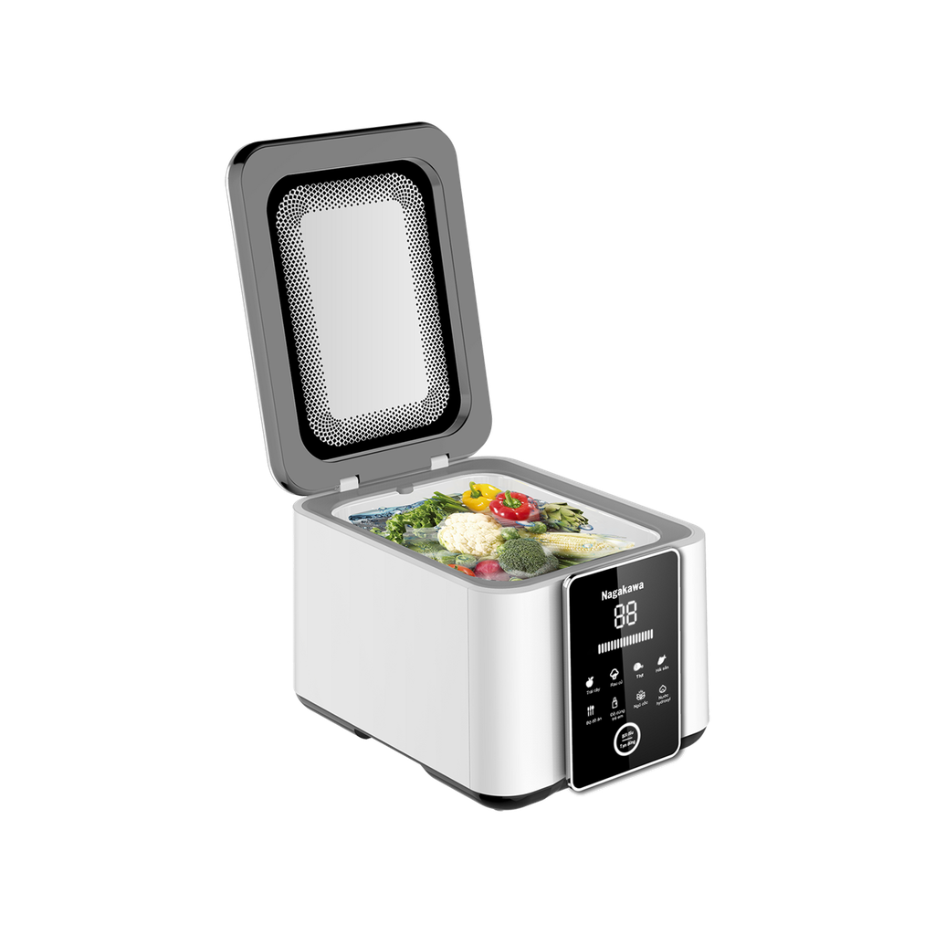 Máy khử khuẩn thực phẩm Nagakawa NAG3906 - 8,5L diệt khuẩn 99,99%, loại bỏ 69% dư lượng thuốc trừ sâu bảo hành 12 tháng 
